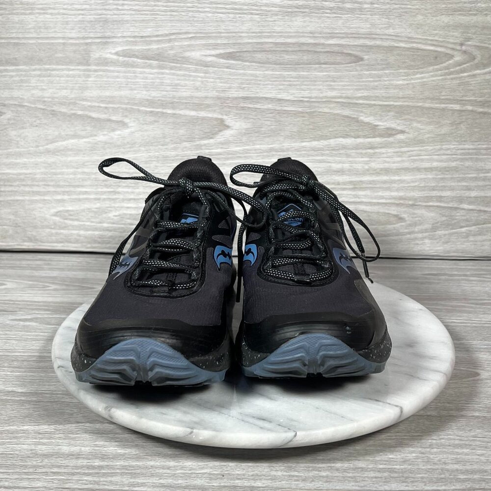 Saucony Peregrine 12 ICE+ 3 Womens 10 Running Shoes Black Blue Trail Outdoor - Picture 9 of 15